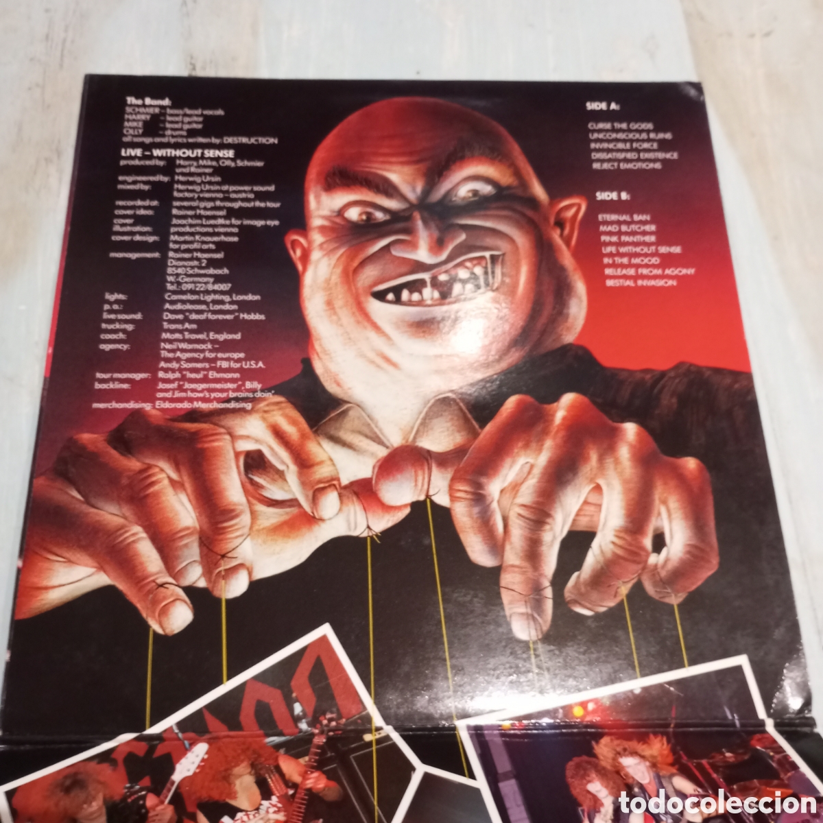 Discos de vinilo: DESTRUCTION - LIVE WITHOUT SENSE - LP GATEFOLD - Foto 3