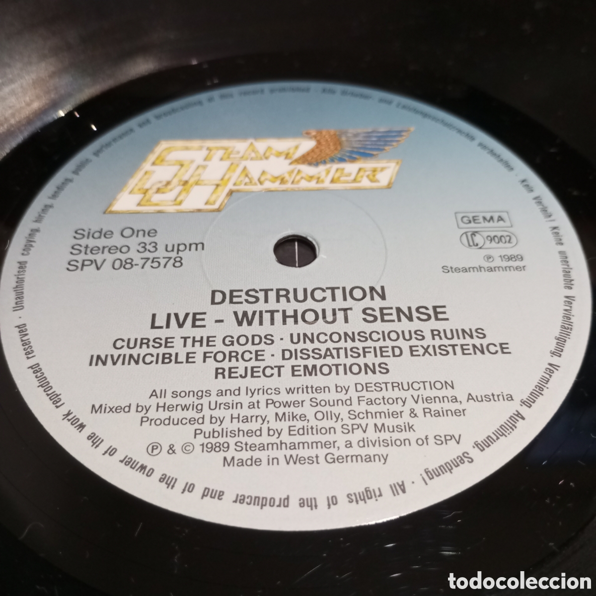Discos de vinilo: DESTRUCTION - LIVE WITHOUT SENSE - LP GATEFOLD - Foto 5