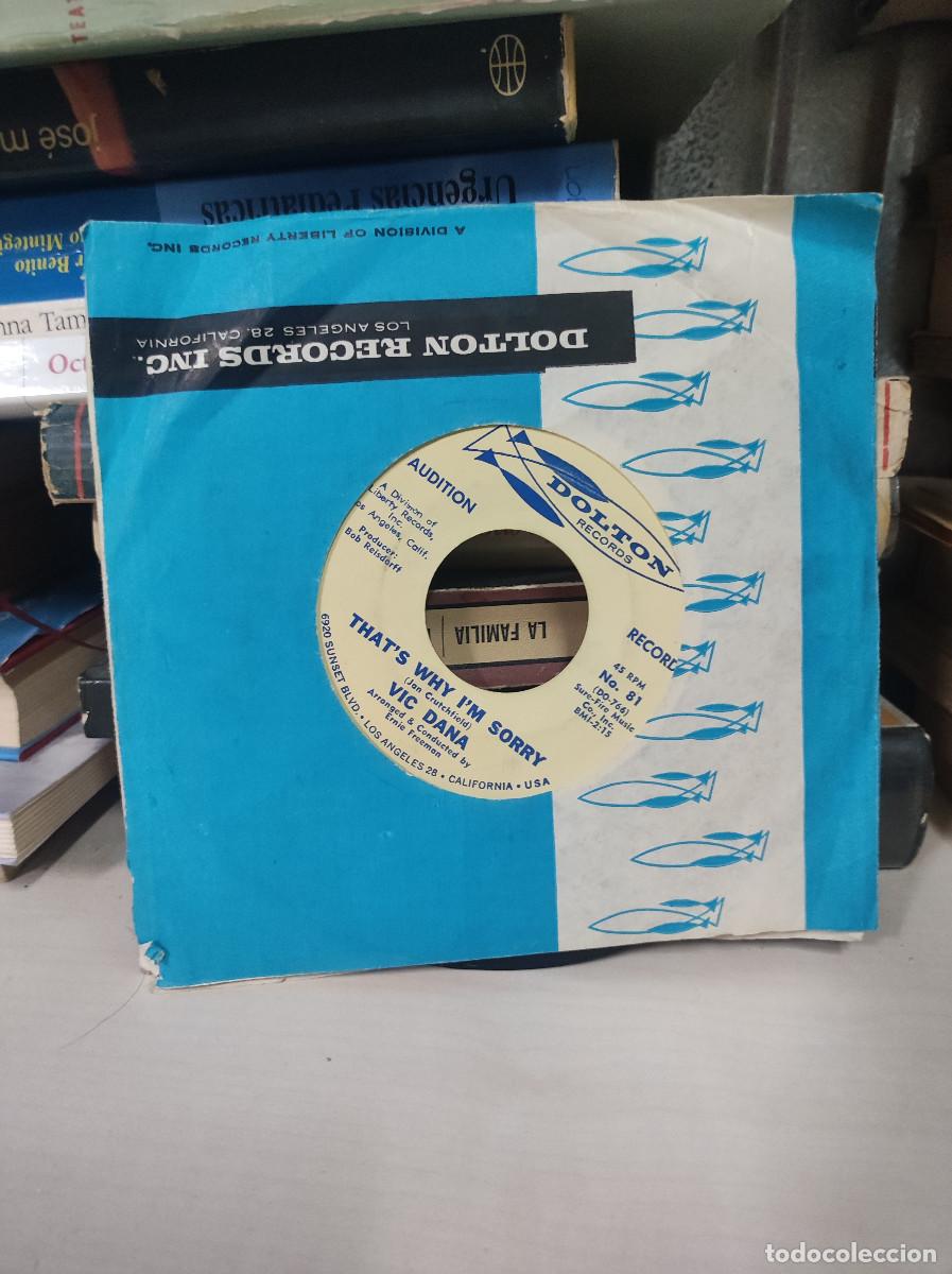 Discos de vinilo: Vic Dana &ndash; More THATS WHY IM SORRY - Foto 2