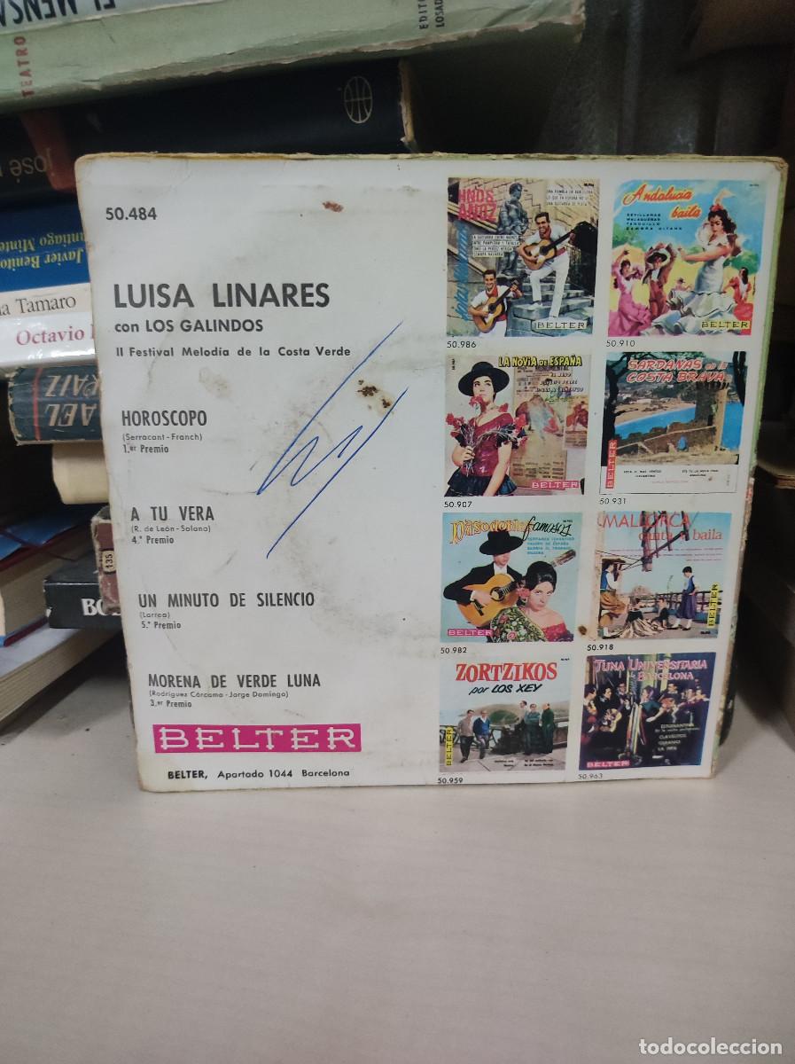 Discos de vinilo: LUISA LINARES Y LOS GALINDOS BELTER - Foto 2