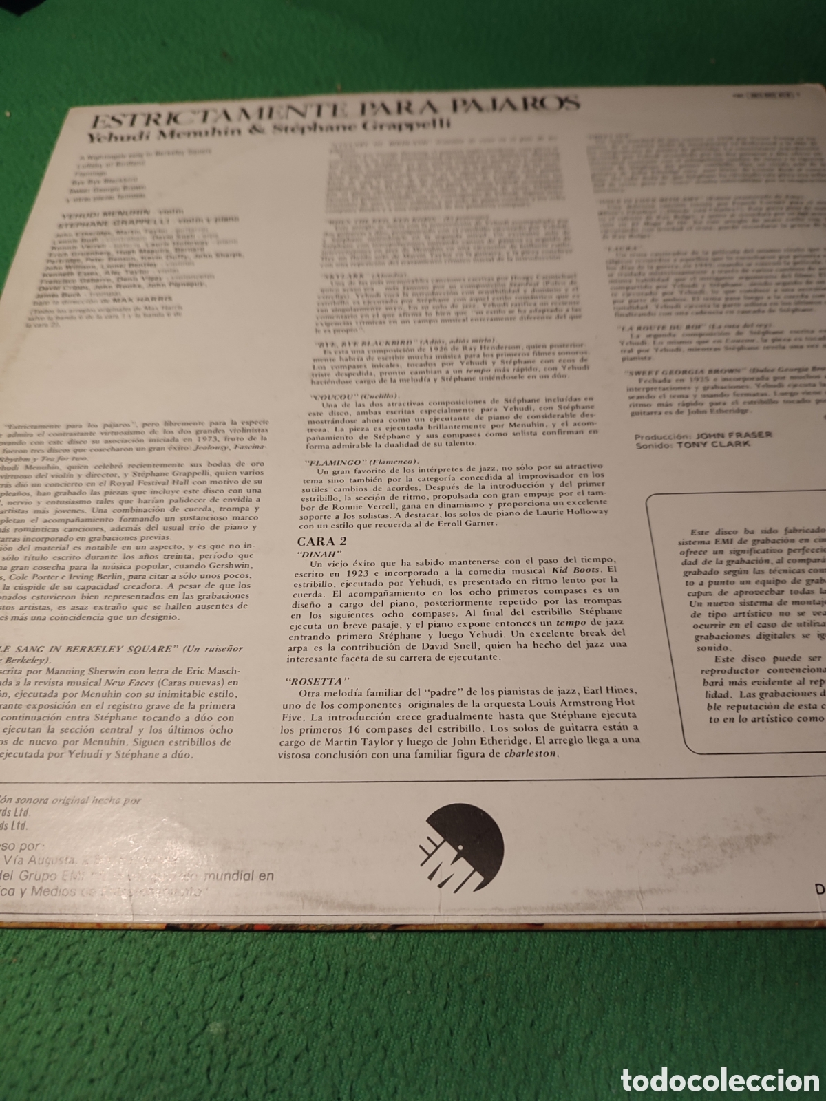 Discos de vinilo: Yehudi Menuhin & Stephane Grappelli - Estrictamente para... - Foto 2