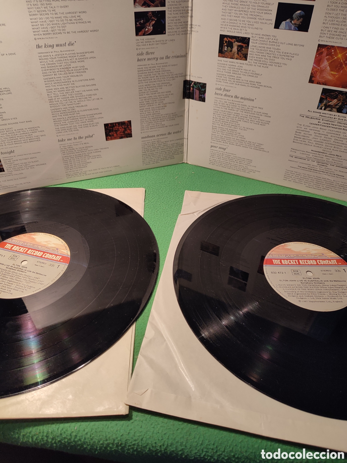 Discos de vinilo: Elton John - Live in Australia 2 Lps - Foto 2