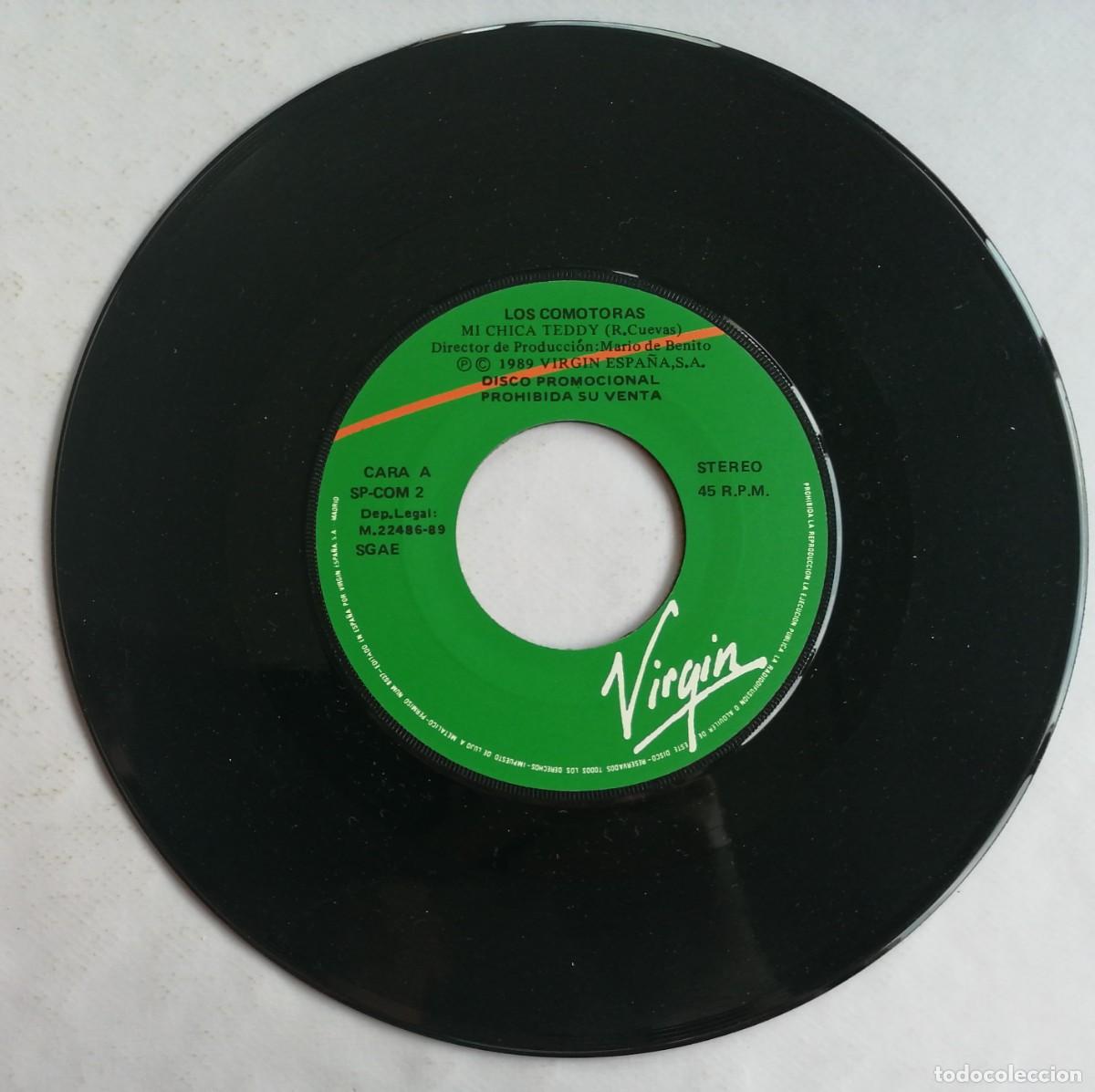 Discos de vinilo: Loscomotoras, Mi Chica Teddy Lucila, Virgin SP-COM 2 - Foto 3