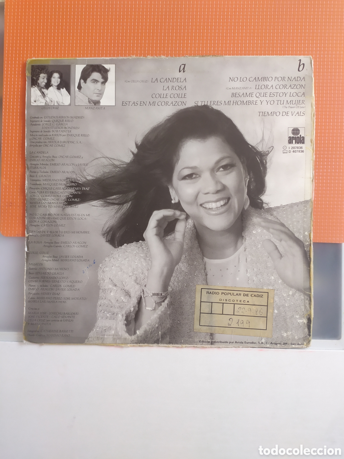 Discos de vinilo: Lp &Aacute;ngela Carrasco. La Candela - Foto 2
