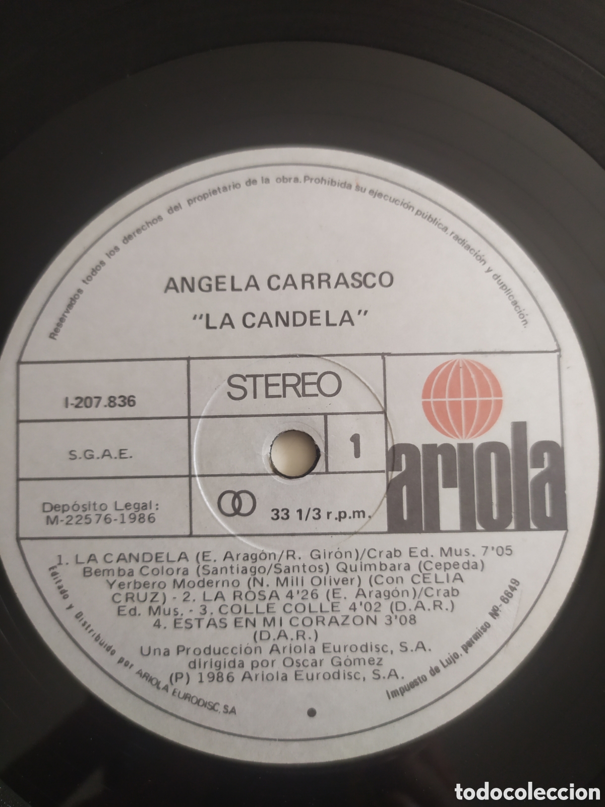 Discos de vinilo: Lp &Aacute;ngela Carrasco. La Candela - Foto 3