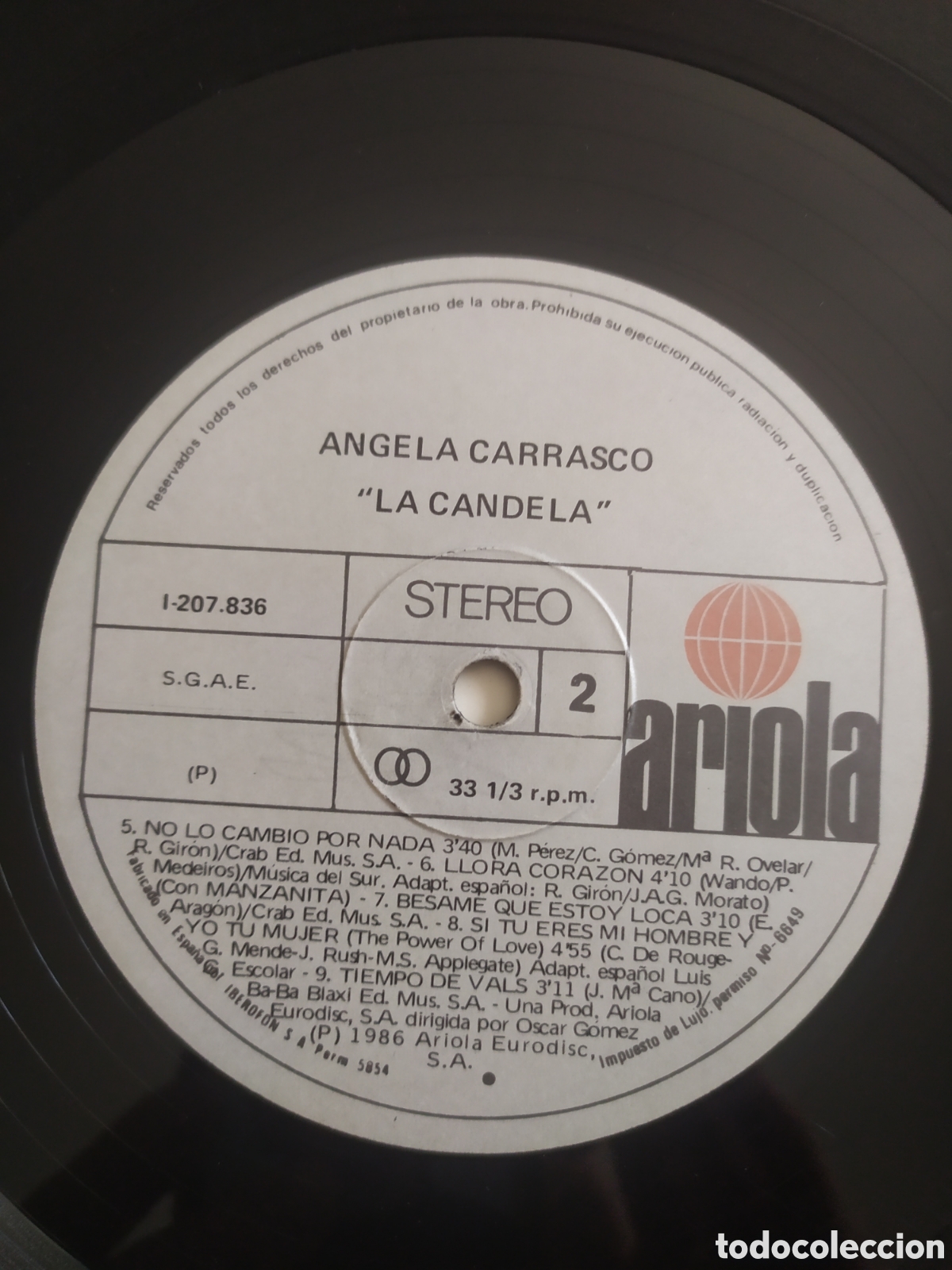 Discos de vinilo: Lp &Aacute;ngela Carrasco. La Candela - Foto 4