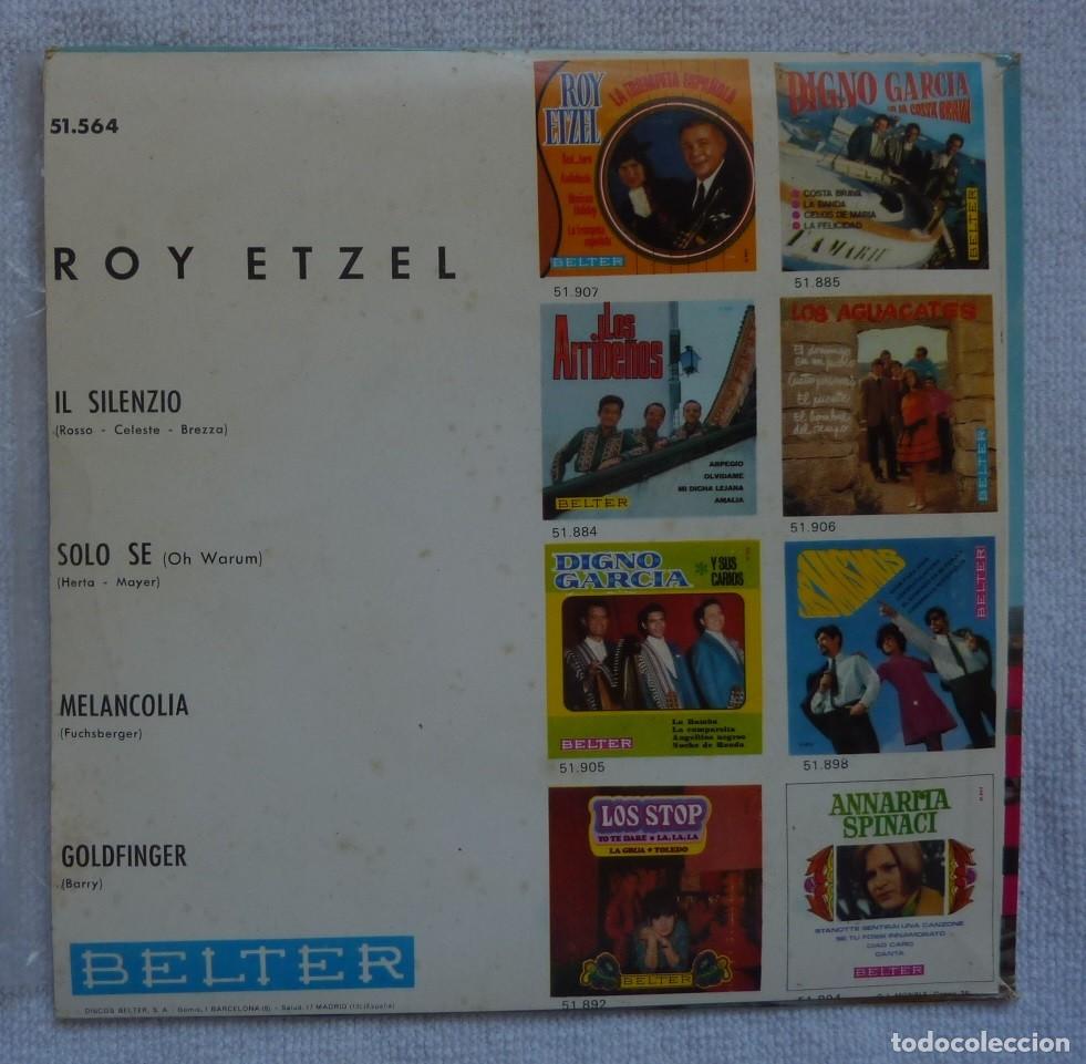 Discos de vinilo: ROY ETZEL // IL SILENZO+3 // 1965 // EP - Foto 2