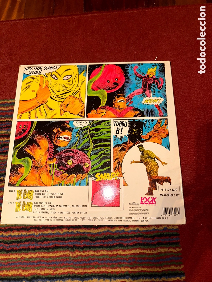 Discos de vinilo: Snap - The power Remix introducing Turbo B maxi 12&rdquo; - Foto 2