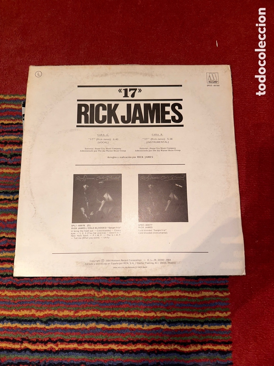 Discos de vinilo: Rick james 17 maxi 12&rdquo; con poster - Foto 2