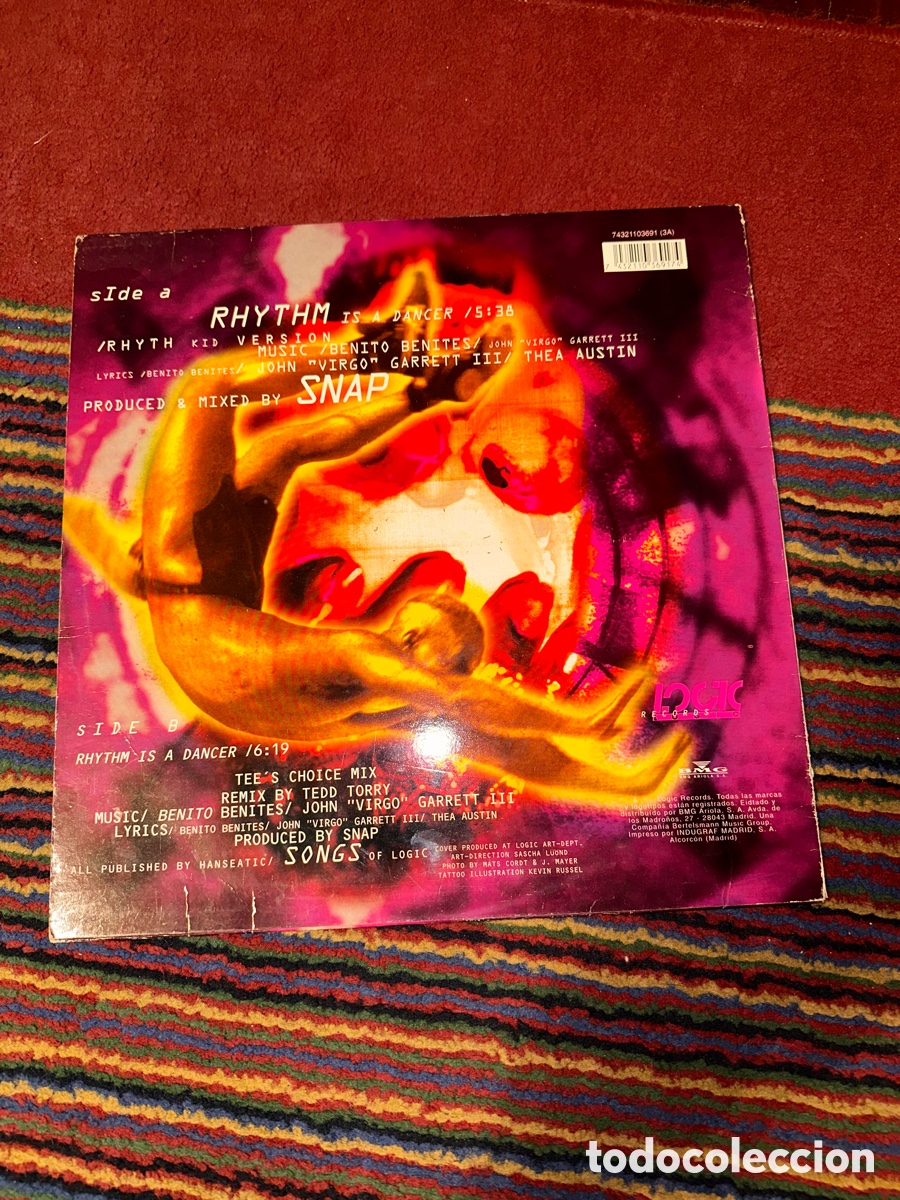 Discos de vinilo: Snap! &ndash; Rhythm Is A Dancer (Remix) 12&rdquo; maxi - Foto 2