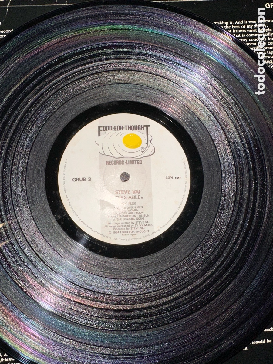 Discos de vinilo: STEVE VAI: STEVE VAI&acute;S FLEX-ABLE. Lp STUART HAMM - Foto 3