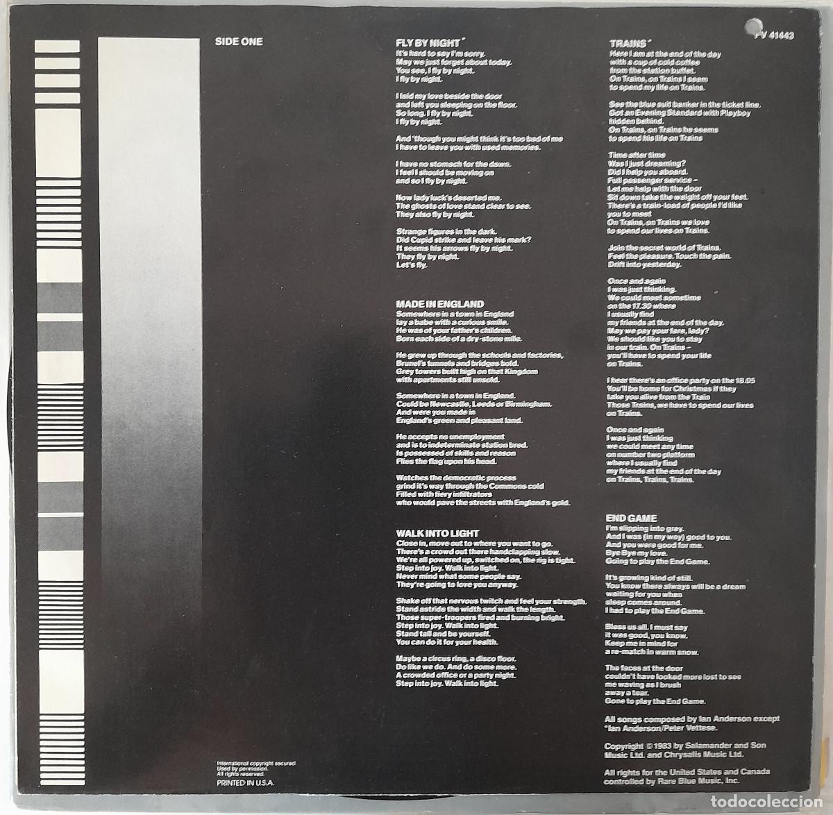Discos de vinilo: IAN ANDERSON &rdquo;WALK INTO LIGHT&rdquo; (41/83/1). - Foto 3