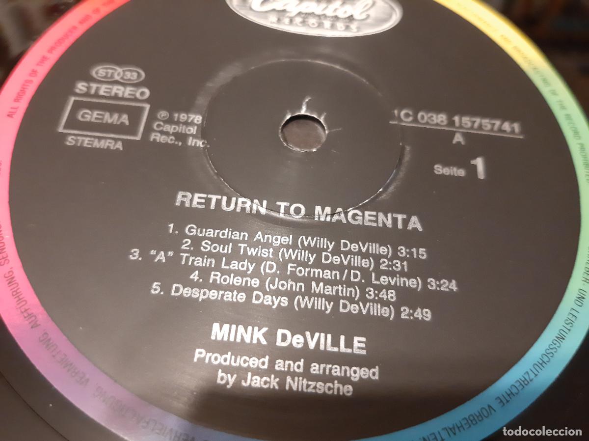 Discos de vinilo: MINK DEVILLE -RETURN TO MAGENTA- LP DISCO VINILO - Foto 3