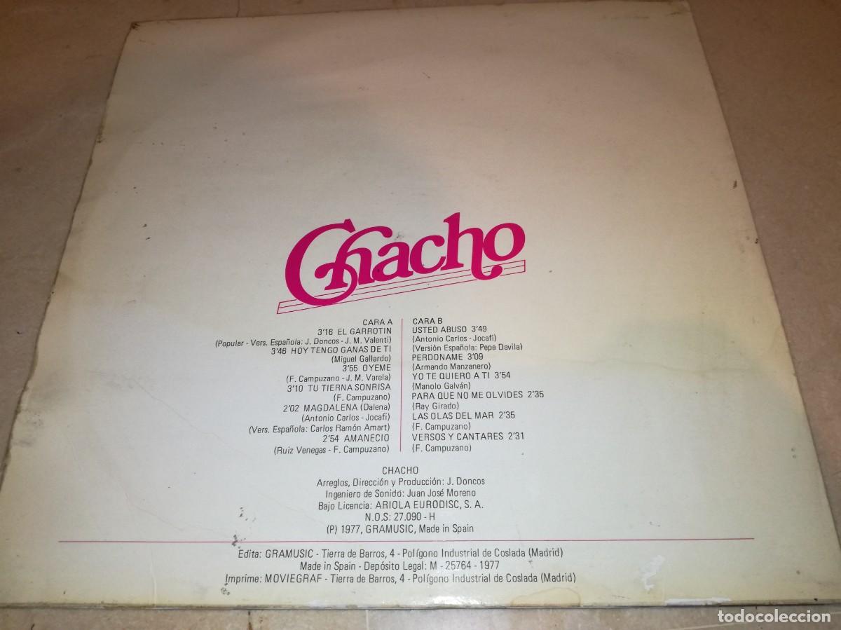 Discos de vinilo: CHACHO-EL GARROTIN-ORIGINAL 1977 - Foto 2