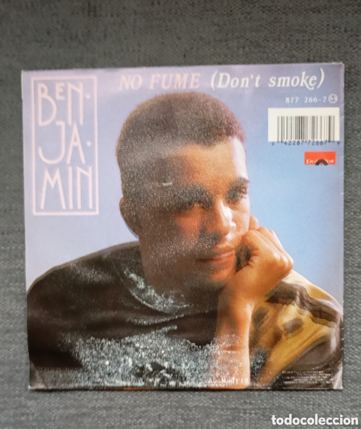 Discos de vinilo: Benjamin. Dont Smoke/ Vaticano. Single 7&rdquo;, a&ntilde;o 1990. - Foto 2