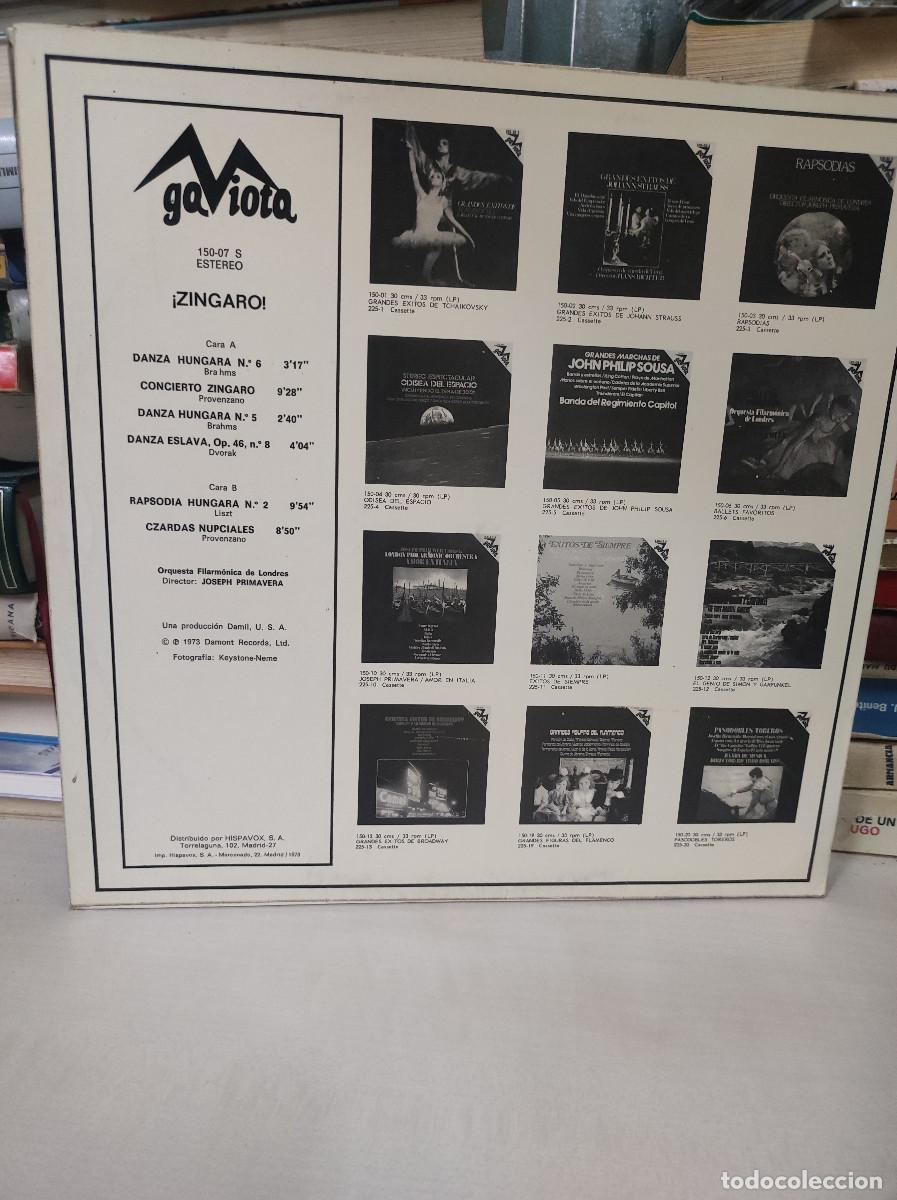 Discos de vinilo: ZINGARO BRAHMS JOSEPH PRIMAVERA - Foto 2