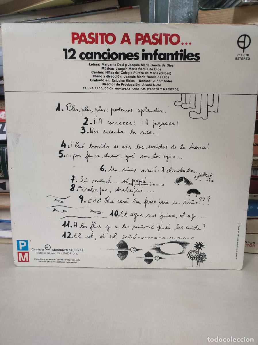 Discos de vinilo: PASITO A PASITO... 12 CANCIONES INFANTILES - Foto 2