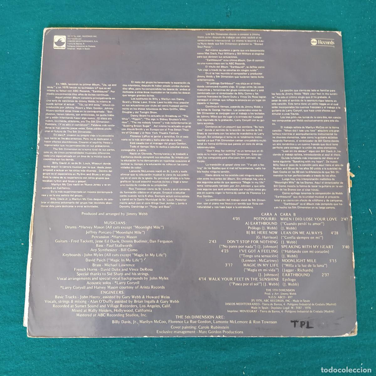 Discos de vinilo: The 5th Dimension &ndash; Earthbound - Foto 2