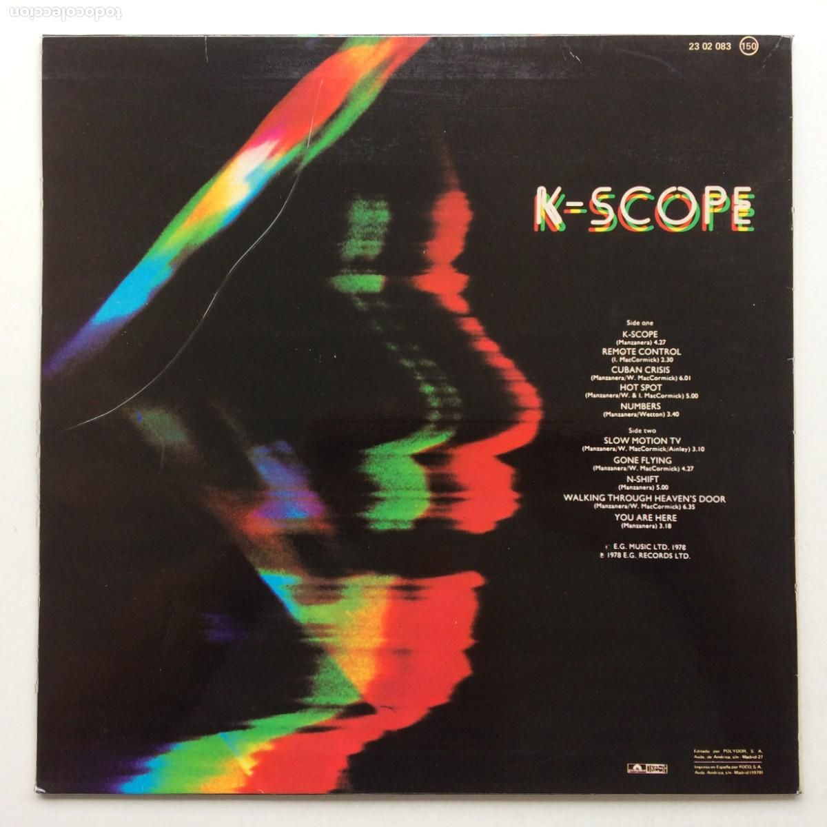 Discos de vinilo: Phil Manzanera &ndash; K-Scope, Spain 1979 Polydor - Foto 2