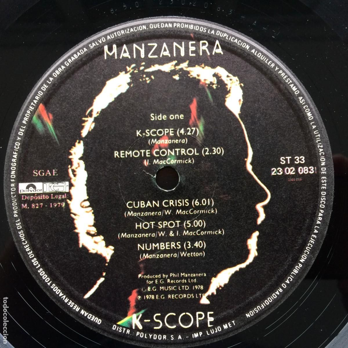 Discos de vinilo: Phil Manzanera &ndash; K-Scope, Spain 1979 Polydor - Foto 3