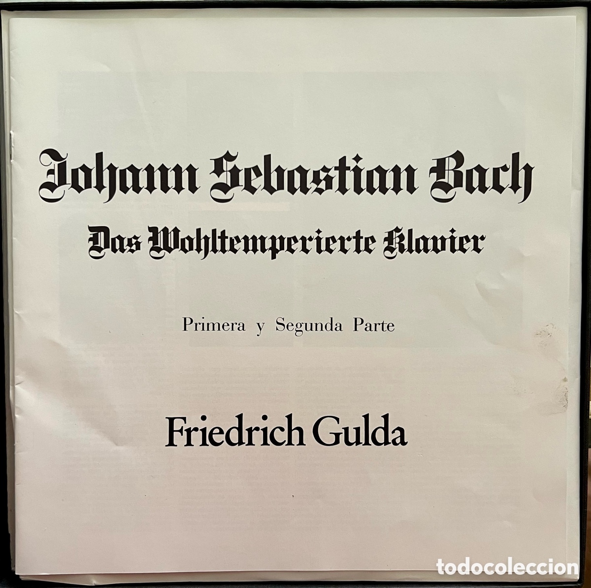 Discos de vinilo: Friedich Gulda, J.S. Bach, El clave bien temperado - Foto 2