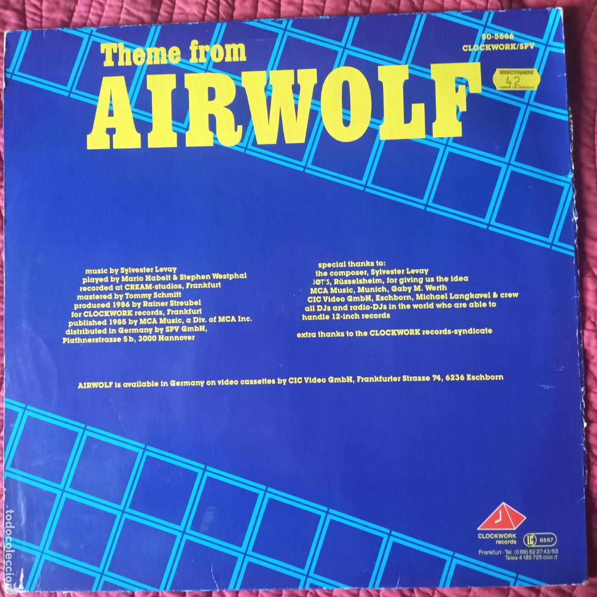 Discos de vinilo: AIRWOLF, THEME FROM. LP BSO - Foto 2