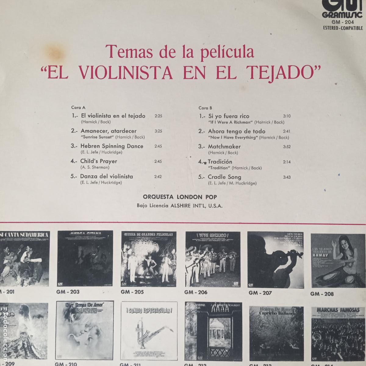 Discos de vinilo: EL VIOLINISTA EN EL TEJADO- LP BSO - Foto 2