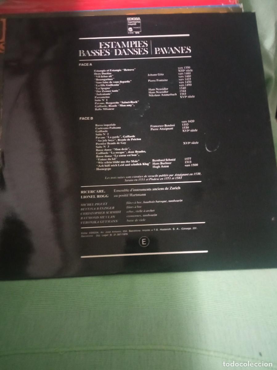 Discos de vinilo: Estampes Danses Pavanes. Edigsa 1979 - Foto 2