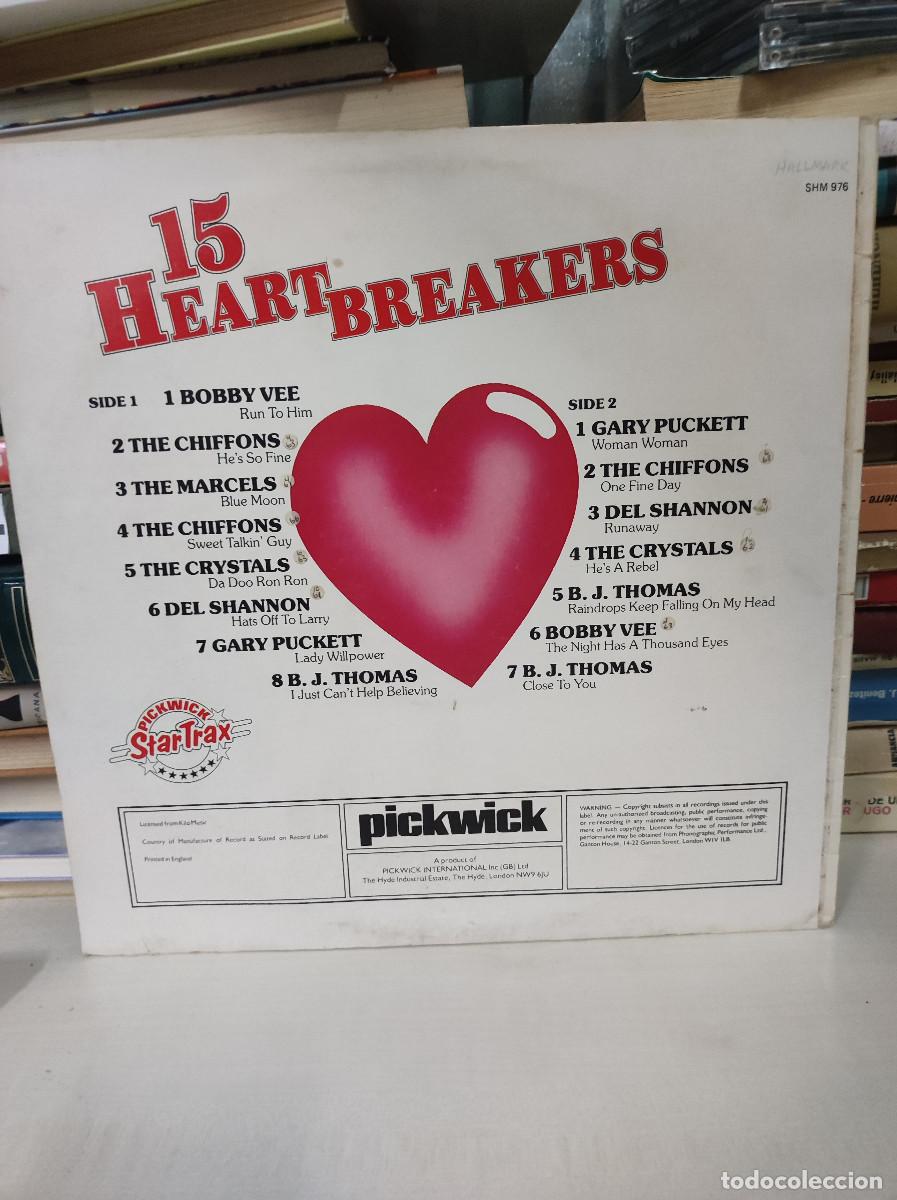Discos de vinilo: 15 HEART BREAKERS ORIGINAL ARTISTES - Foto 2