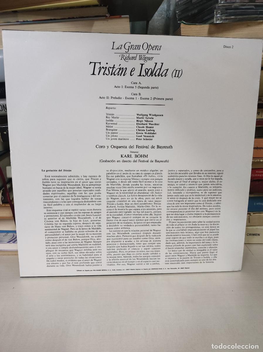 Discos de vinilo: LA GRAN OPERA TRISTAN E ISOLDA KARL BOHM - Foto 2