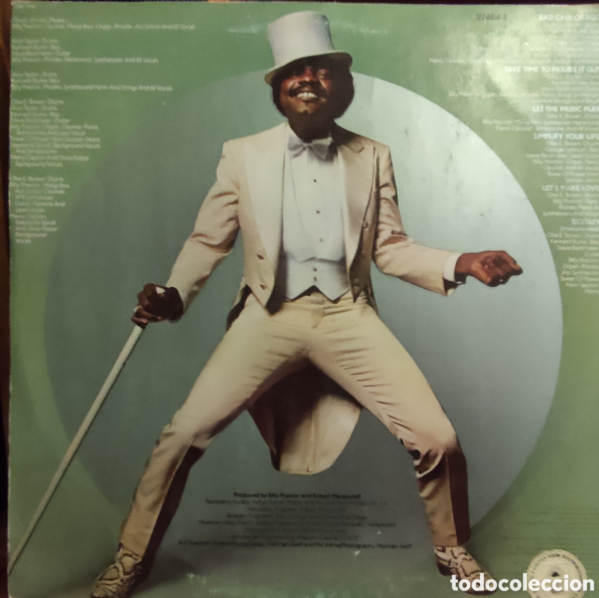 Discos de vinilo: Billy Preston &ndash; Billy..1976 original Spain LP disco de vinilo - Foto 2