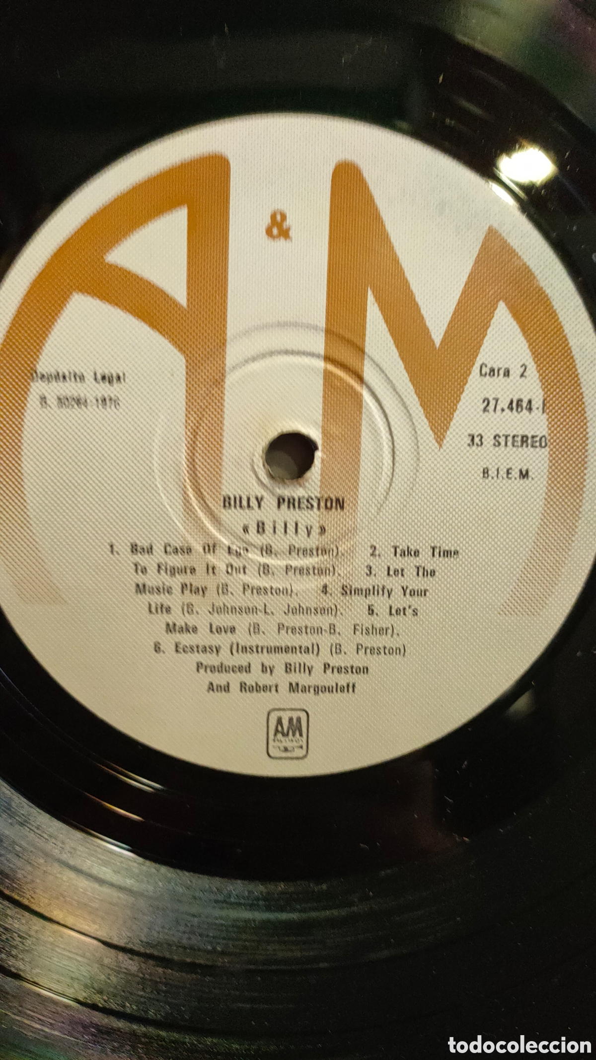 Discos de vinilo: Billy Preston &ndash; Billy..1976 original Spain LP disco de vinilo - Foto 3