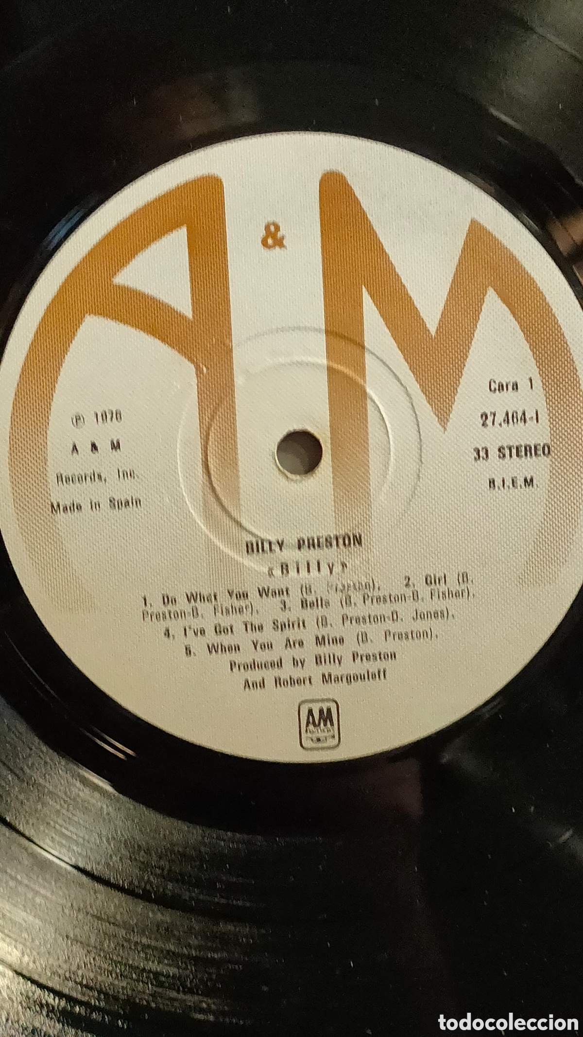 Discos de vinilo: Billy Preston &ndash; Billy..1976 original Spain LP disco de vinilo - Foto 4