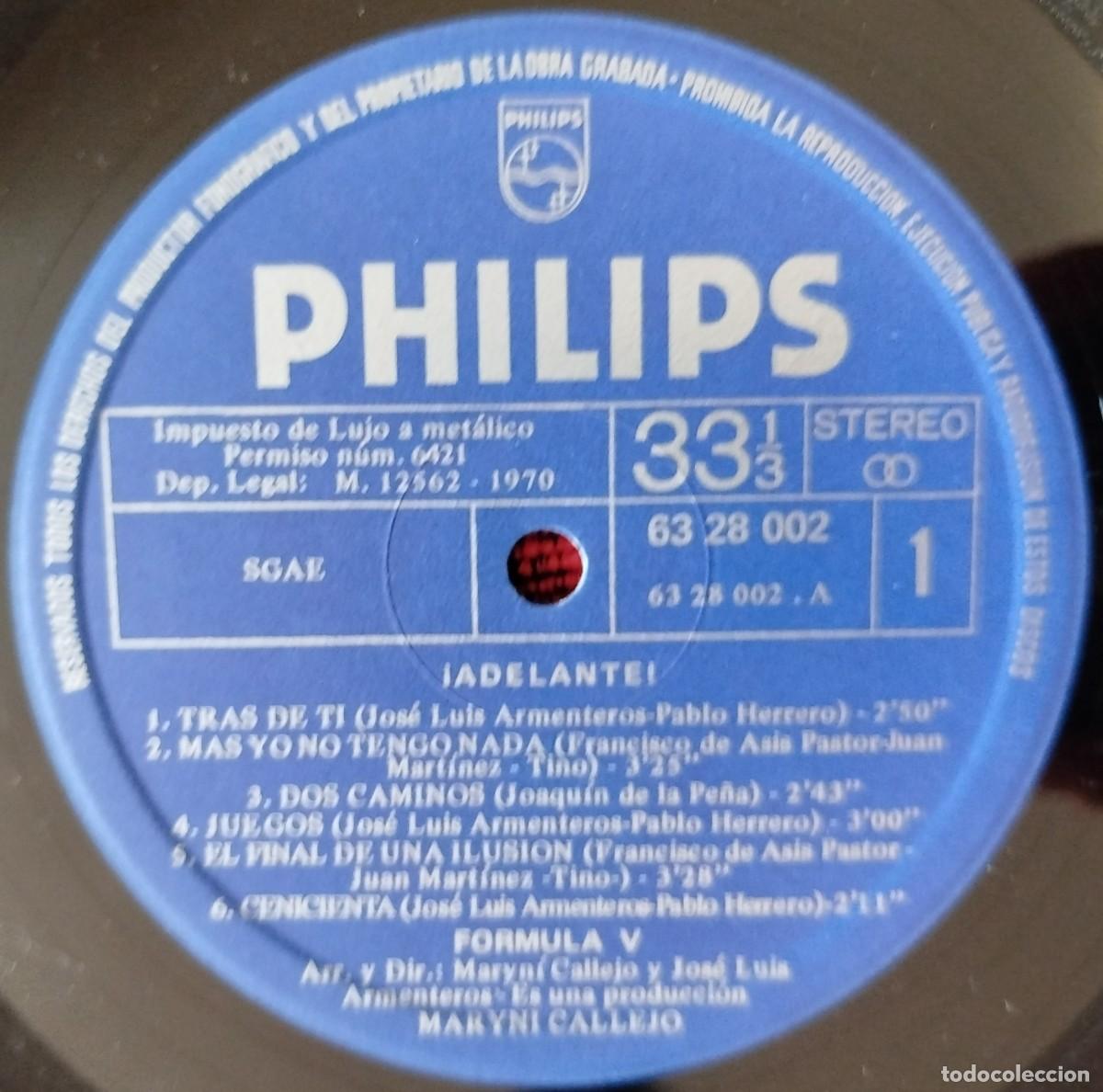 Discos de vinilo: FORMULA V ** &iexcl;Adelante! ** VINILO LP ORIGINAL 1970 - Foto 3