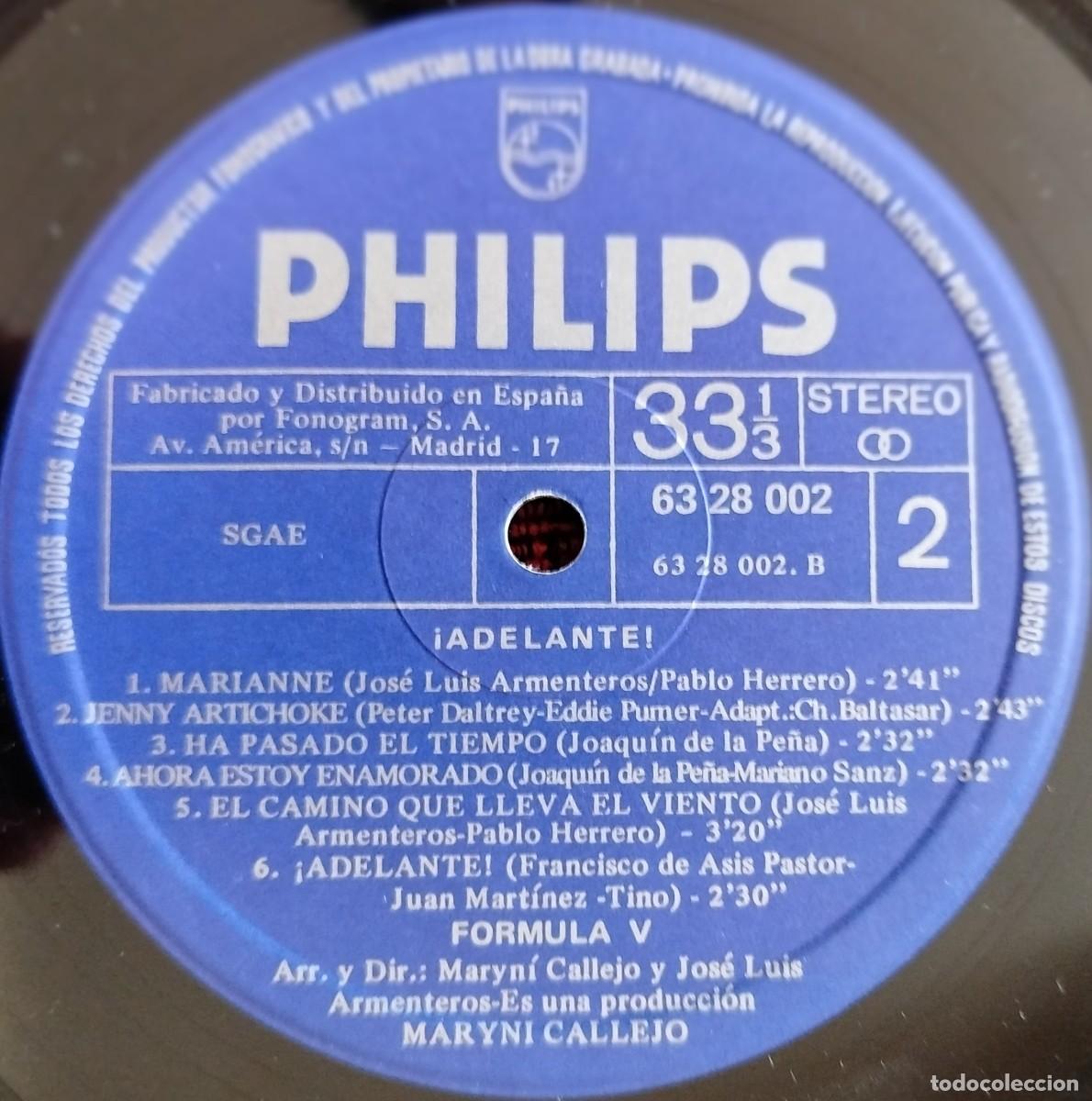 Discos de vinilo: FORMULA V ** &iexcl;Adelante! ** VINILO LP ORIGINAL 1970 - Foto 4