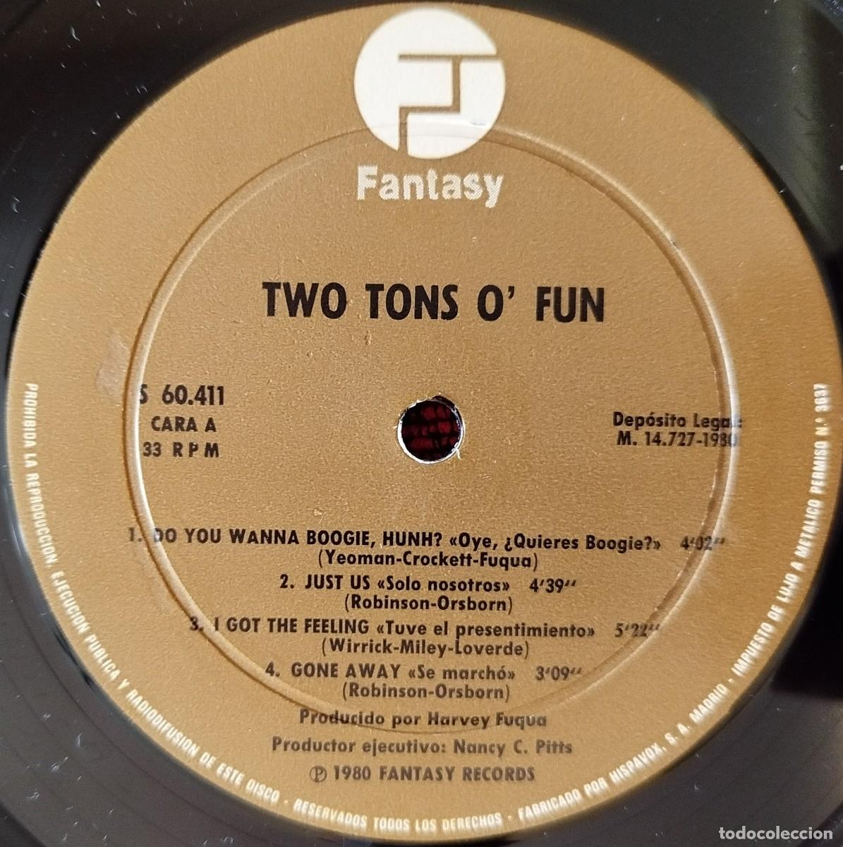 Discos de vinilo: TWO TONS OFUN ** Two Tons O Fun ** VINILO LP ORIGINAL 1980 - Foto 3