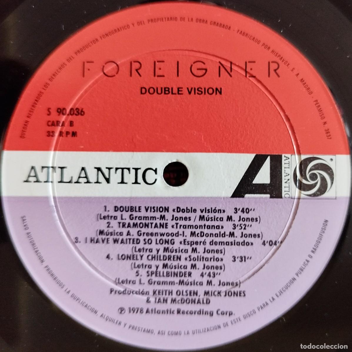 Discos de vinilo: FOREIGNER ** Double Vision ** VINILO LP ORIGINAL 1978 - Foto 4