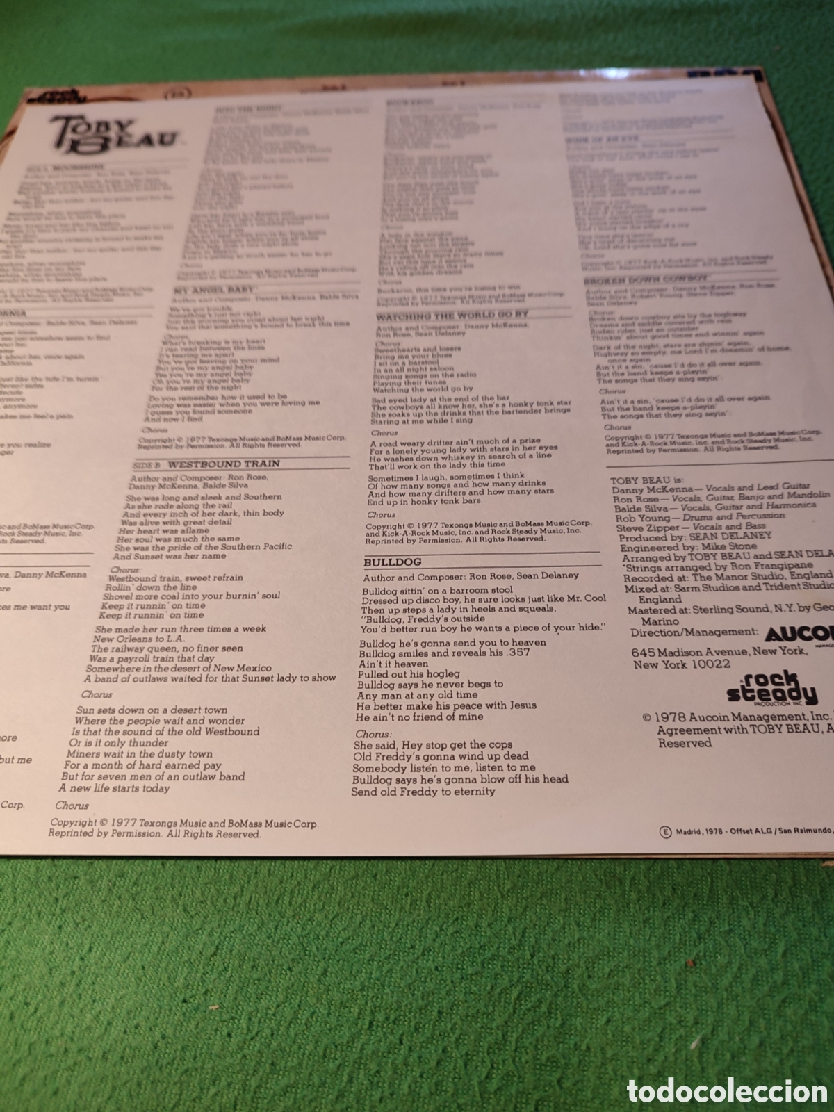 Discos de vinilo: Toby Beau - Same Vinilo LP - Foto 2