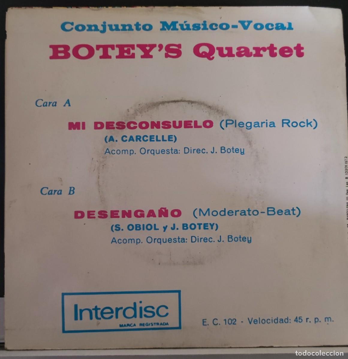 Discos de vinilo: BOTEYS QUARTET- SINGLE - Foto 3