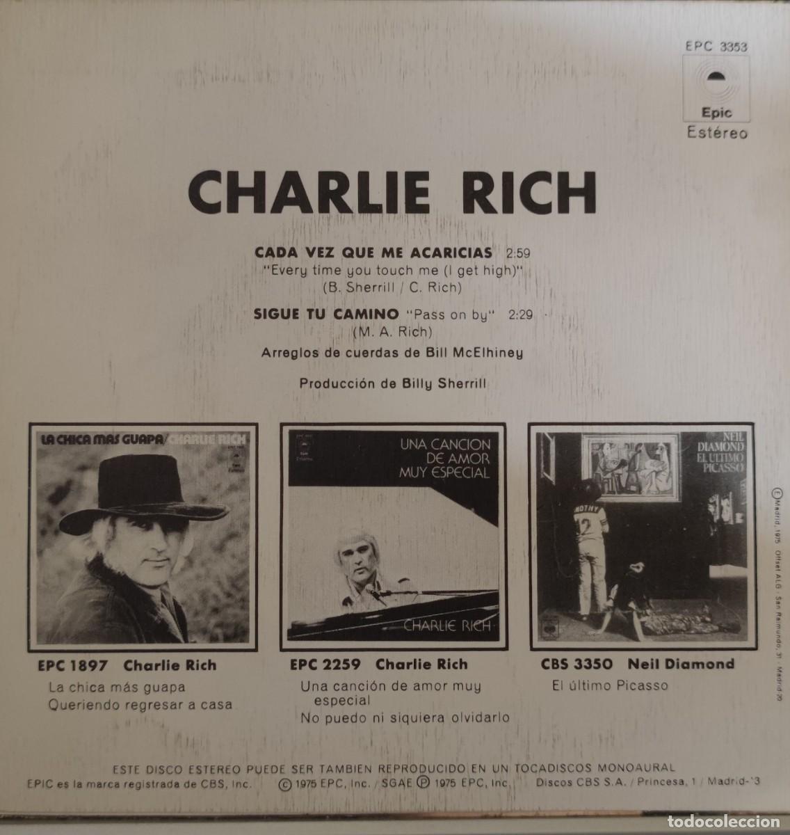 Discos de vinilo: CHARLIE RICH- SINGLE - Foto 2