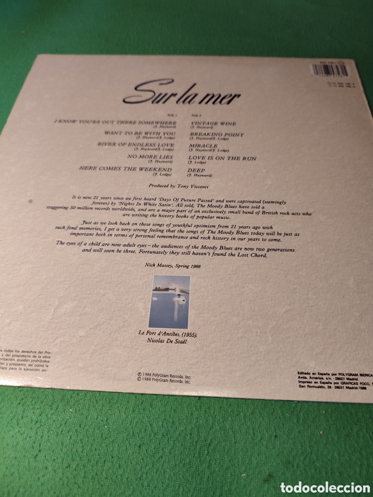 Discos de vinilo: The Moody Blues - Sur la mer - Foto 4