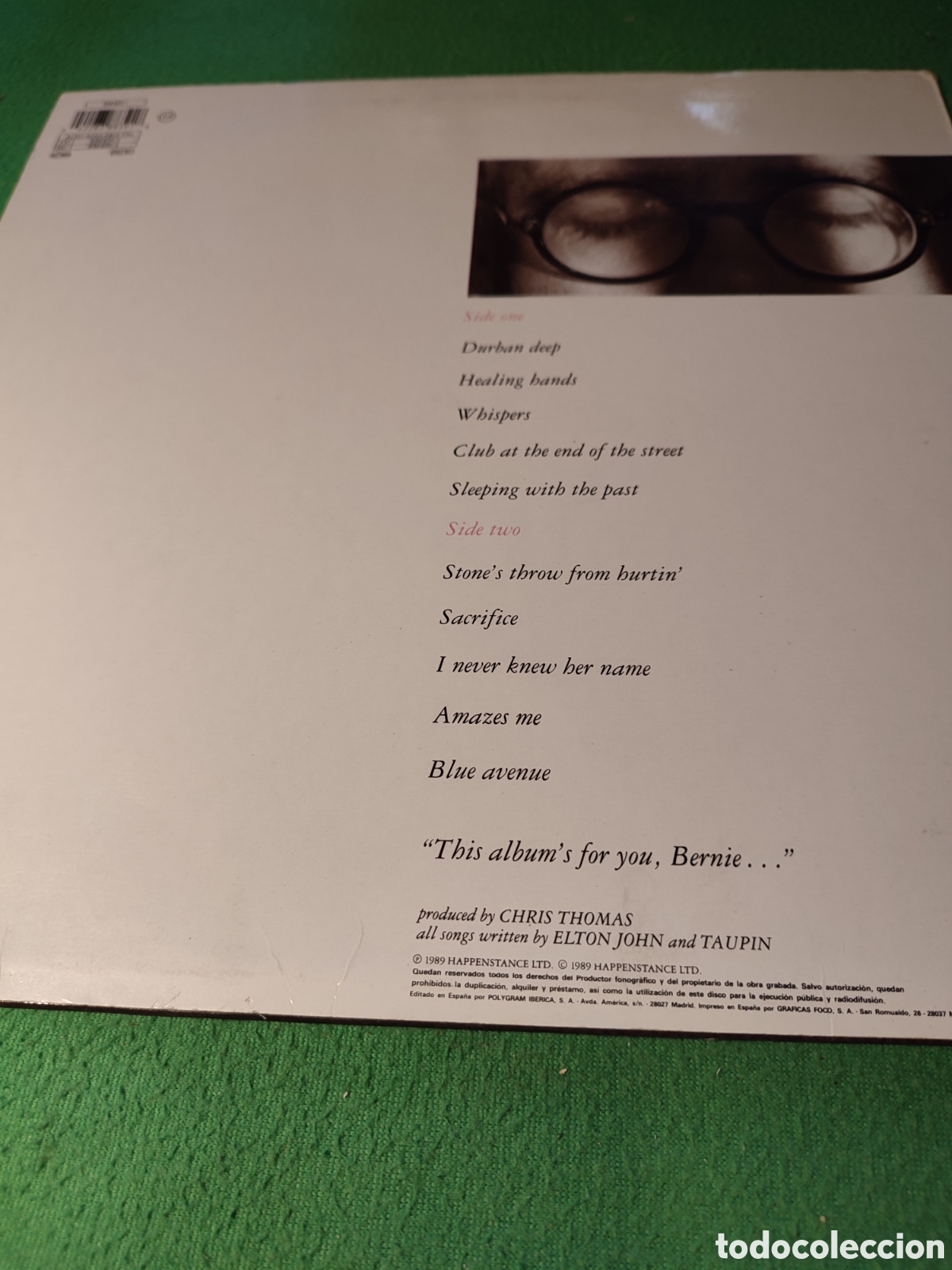 Discos de vinilo: Elton John - Sleeping with the past - Foto 4