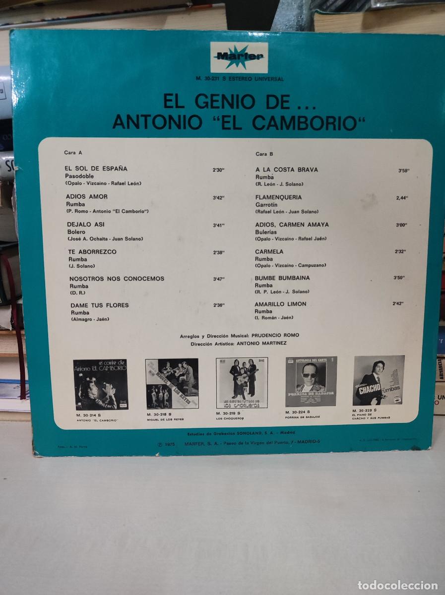 Discos de vinilo: Antonio El Camborio &ndash; El Genio De Antonio El Camborio - Foto 2