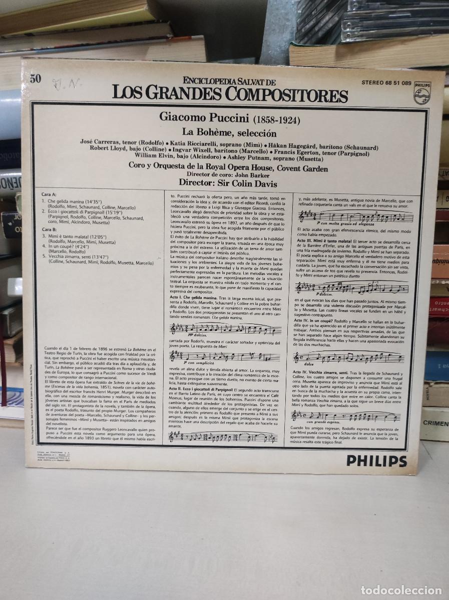 Discos de vinilo: Giacomo Puccini &ndash; La Boh&egrave;me, Selecci&oacute;n - Foto 2