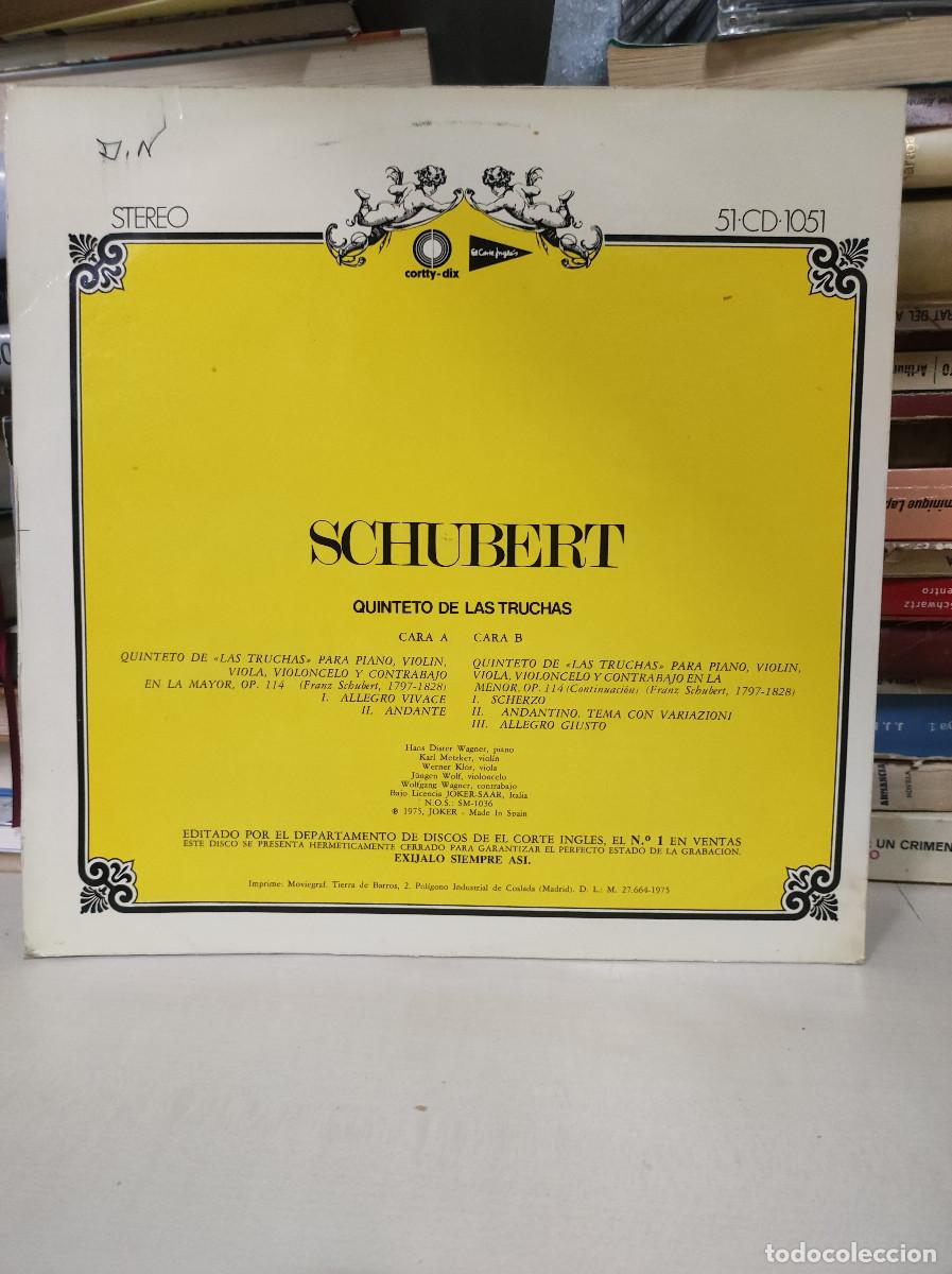 Discos de vinilo: SCHUBERT EL CORTE INGLES - Foto 2
