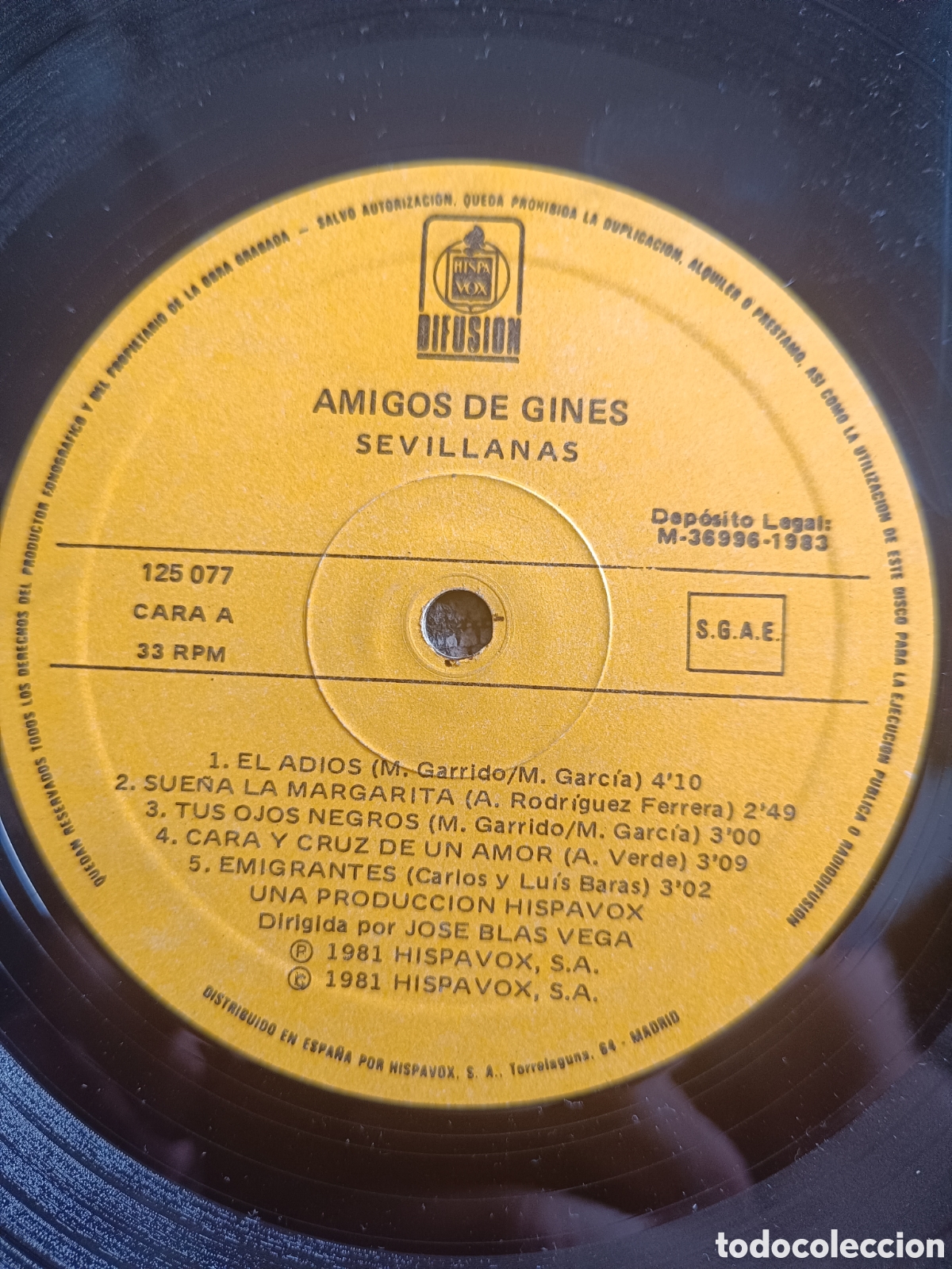 Discos de vinilo: Amigos de Gines sevillanas - Foto 2