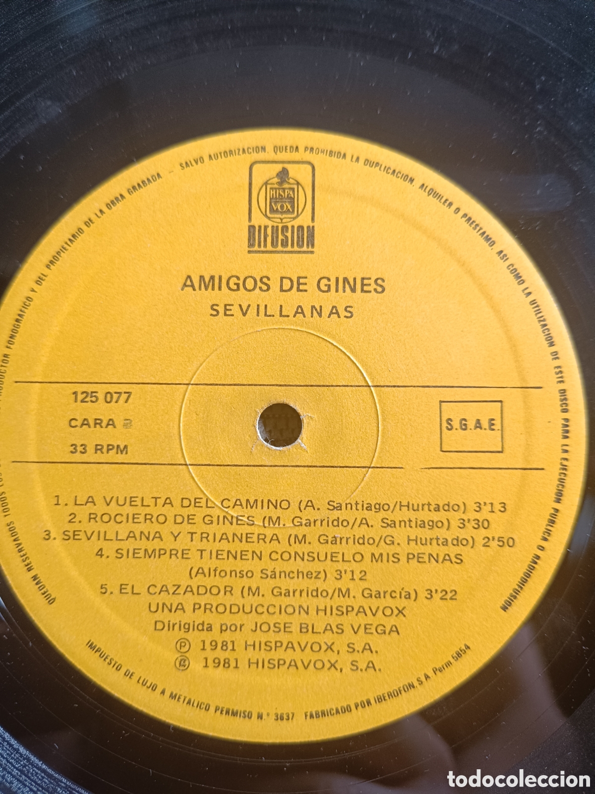 Discos de vinilo: Amigos de Gines sevillanas - Foto 1