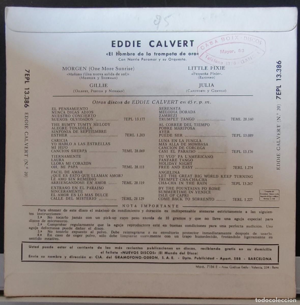 Discos de vinilo: EDDI CALVERT - TROMPETA - Foto 2