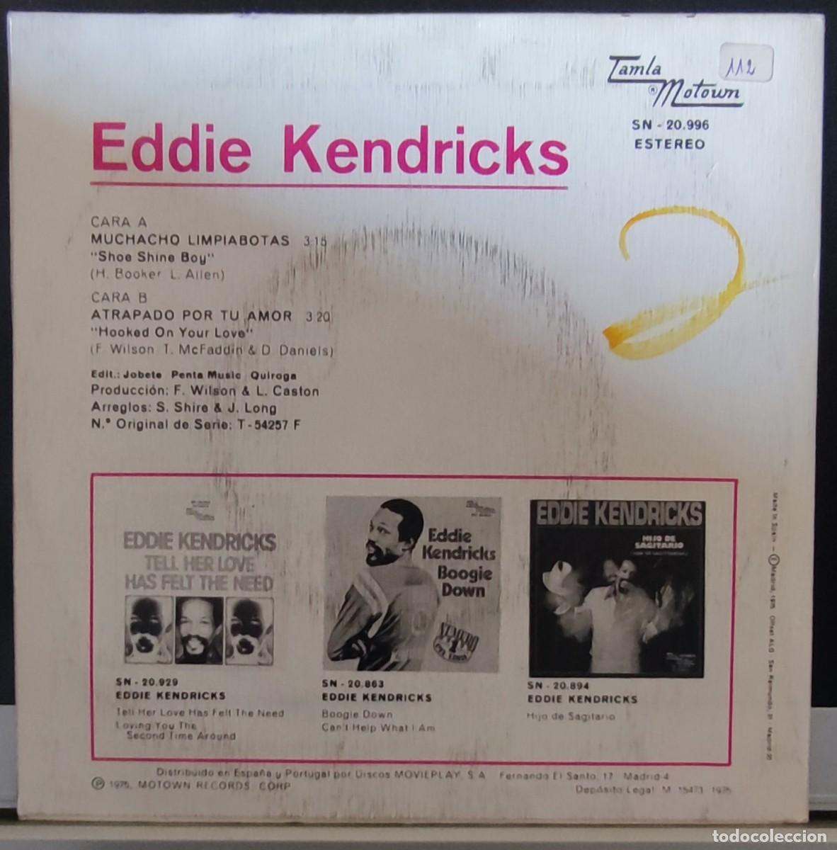 Discos de vinilo: EDDIE KENDRICKS - SINGLE NO - Foto 2