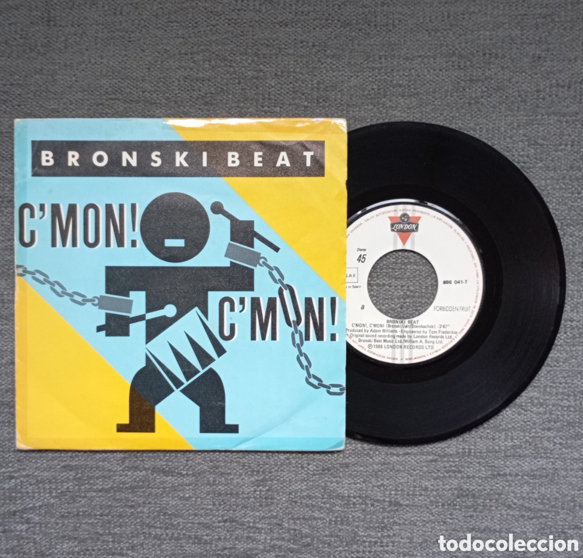 Discos de vinilo: Bronski Beat. CMon!, CMon!/ Something Special. Single 7&rdquo;, a&ntilde;o 1986. - Foto 1